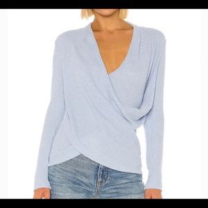 1 State blue cross over sweater